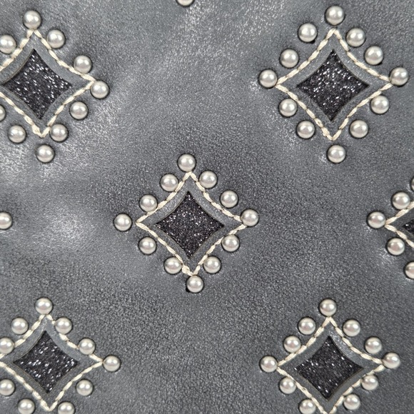 Montana West American Bling Embossed Diamond Embroidered Studded Crossbody Rodeo - Picture 6 of 8